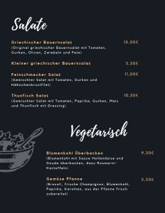 Speisekarte