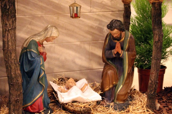 Krippe St. Georg Kirche Hiddingsel Weihnachten 2016