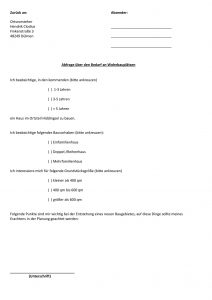 Abfrage der Baugrundstücke in Dülmen