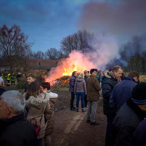 Osterfeuer in Hiddingsel