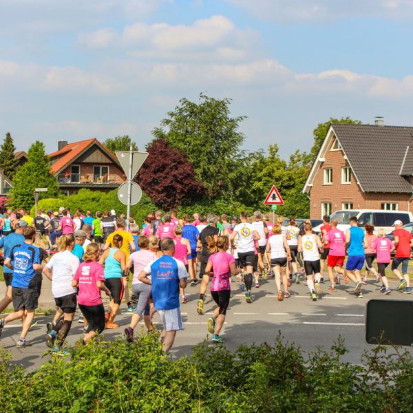 Strassenlauf 2018 in Hiddingsel mit Rekordteilnehmerzahl Bambini-Lauf, 1500 m Strecke, 5km Lauf und 10km Lauf